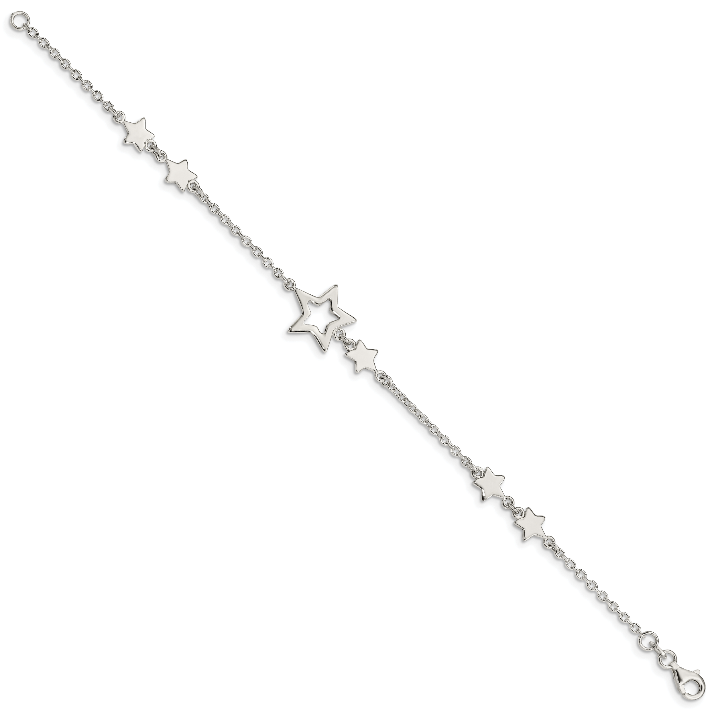 Sterling Silver Star Bracelet Secondary image