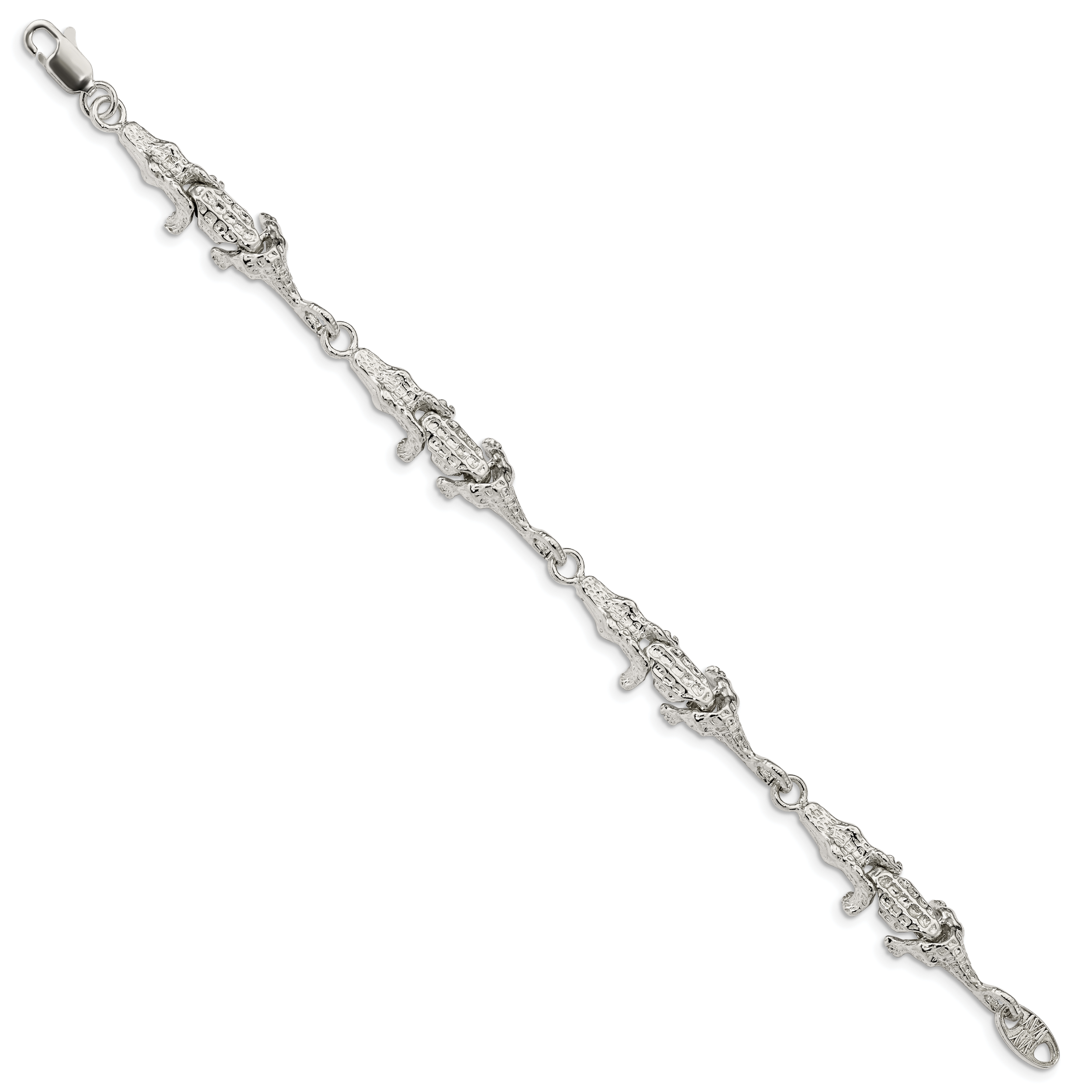 Sterling Silver Alligator Bracelet Secondary image