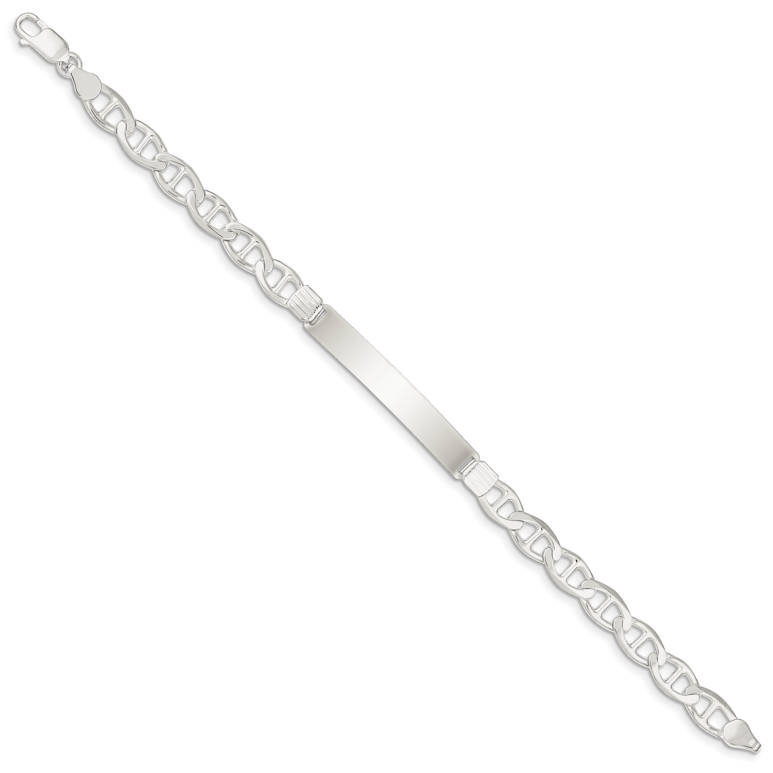 Sterling Silver Anchor ID Bracelet Secondary image