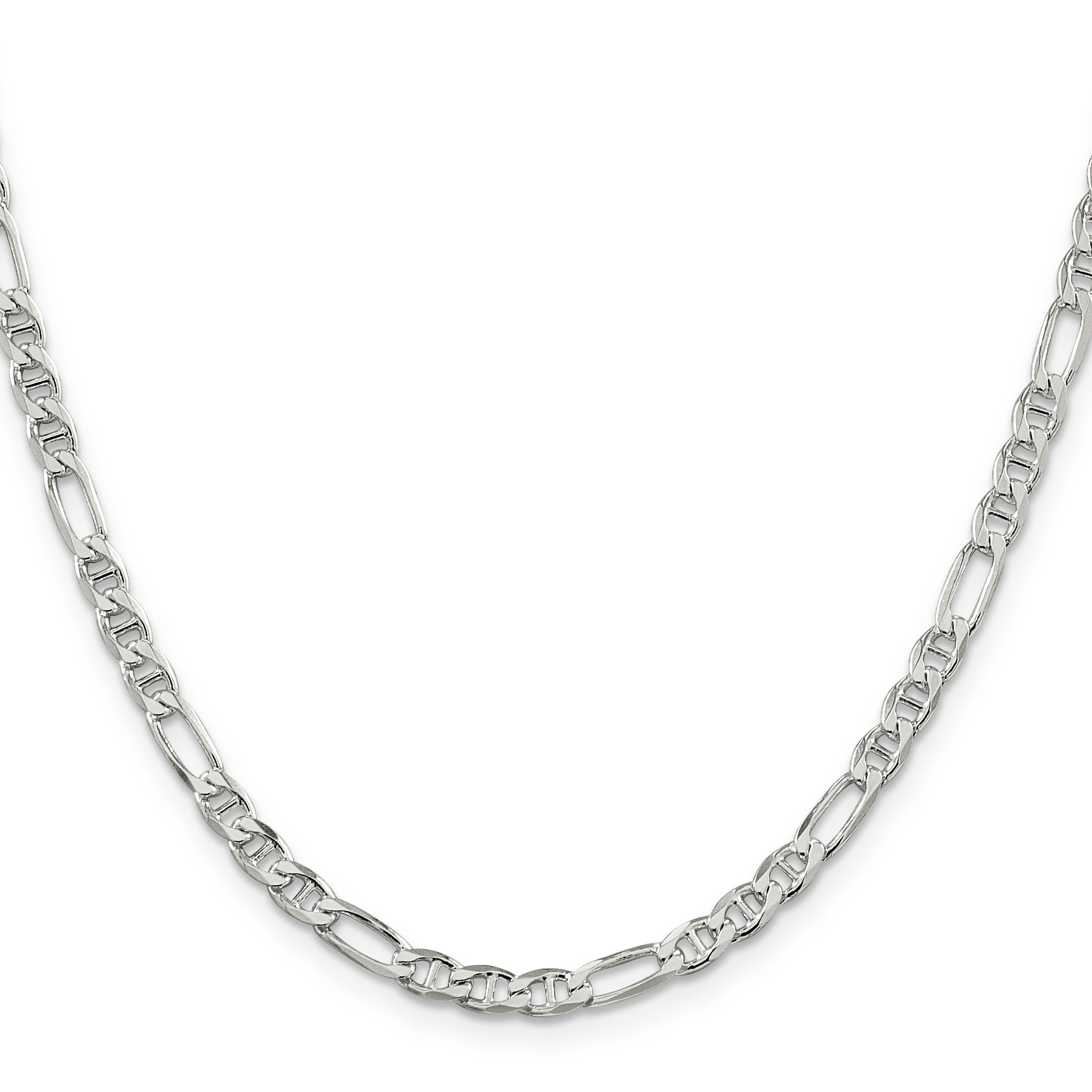 Figaro Anchor Chain in Sterling Silver, 3.75mm Secondary image