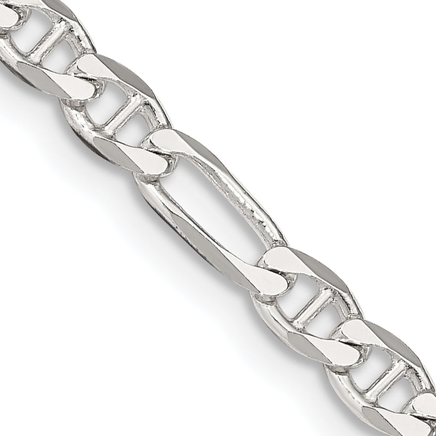 Sterling Silver 3.75mm Figaro Anchor Chain Main image