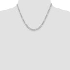 Sterling Silver Rhodium-plated 3.75mm Figaro Anchor Chain