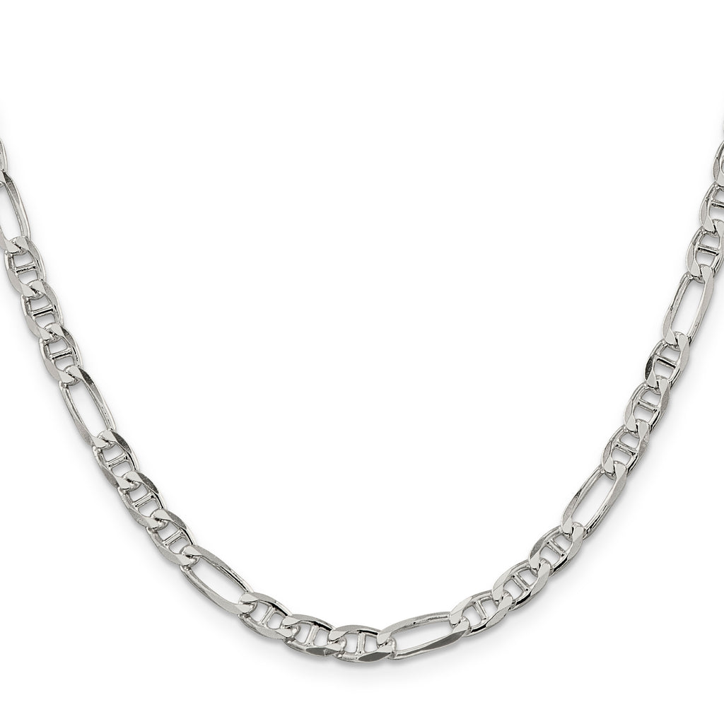 Sterling Silver Anchor Chain Necklace 4.5mm