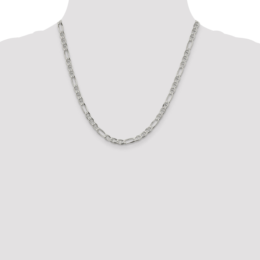 Sterling Silver Anchor Chain Necklace 4.5mm