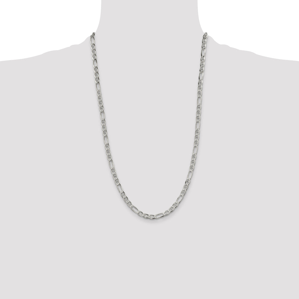 Sterling Silver 4.5mm Figaro Anchor Chain