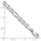 Sterling Silver Rhodium-plated 4.5mm Figaro Anchor Chain