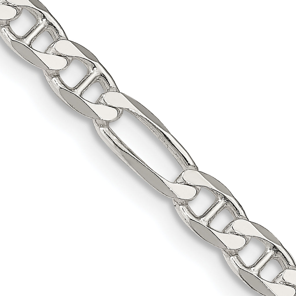 Sterling Silver Anchor Chain Necklace 4.5mm