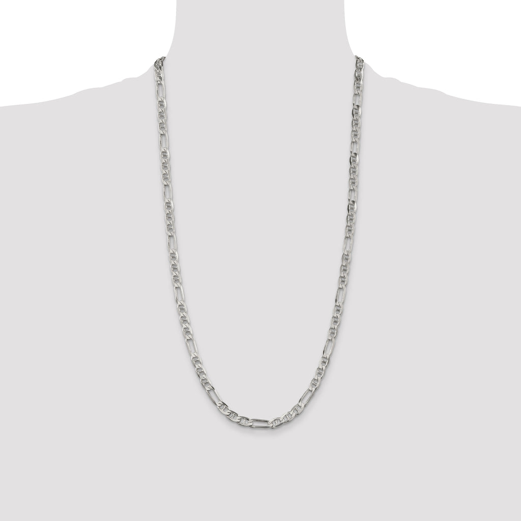 Sterling Silver 5.5mm Figaro Anchor Chain