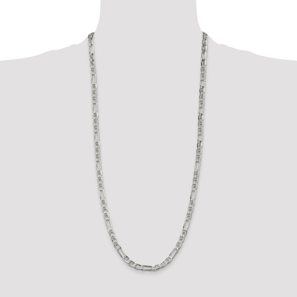 Sterling Silver 5.5mm Figaro Anchor Chain