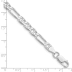 Sterling Silver Rhodium-plated 5.5mm Figaro Anchor Chain