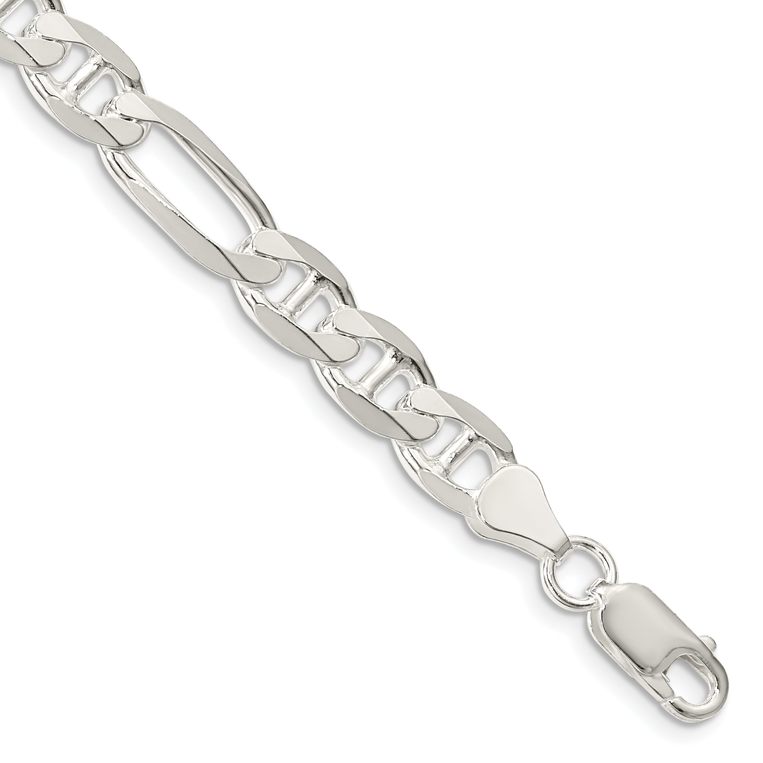 Sterling Silver 7.5mm Figaro Anchor Chain Main image
