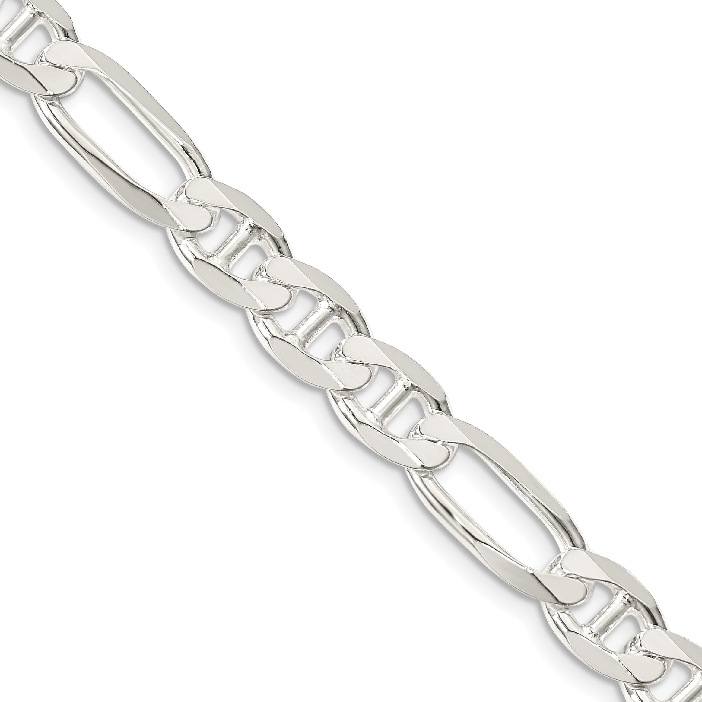 Sterling Silver 7.5mm Figaro Anchor Chain Secondary image