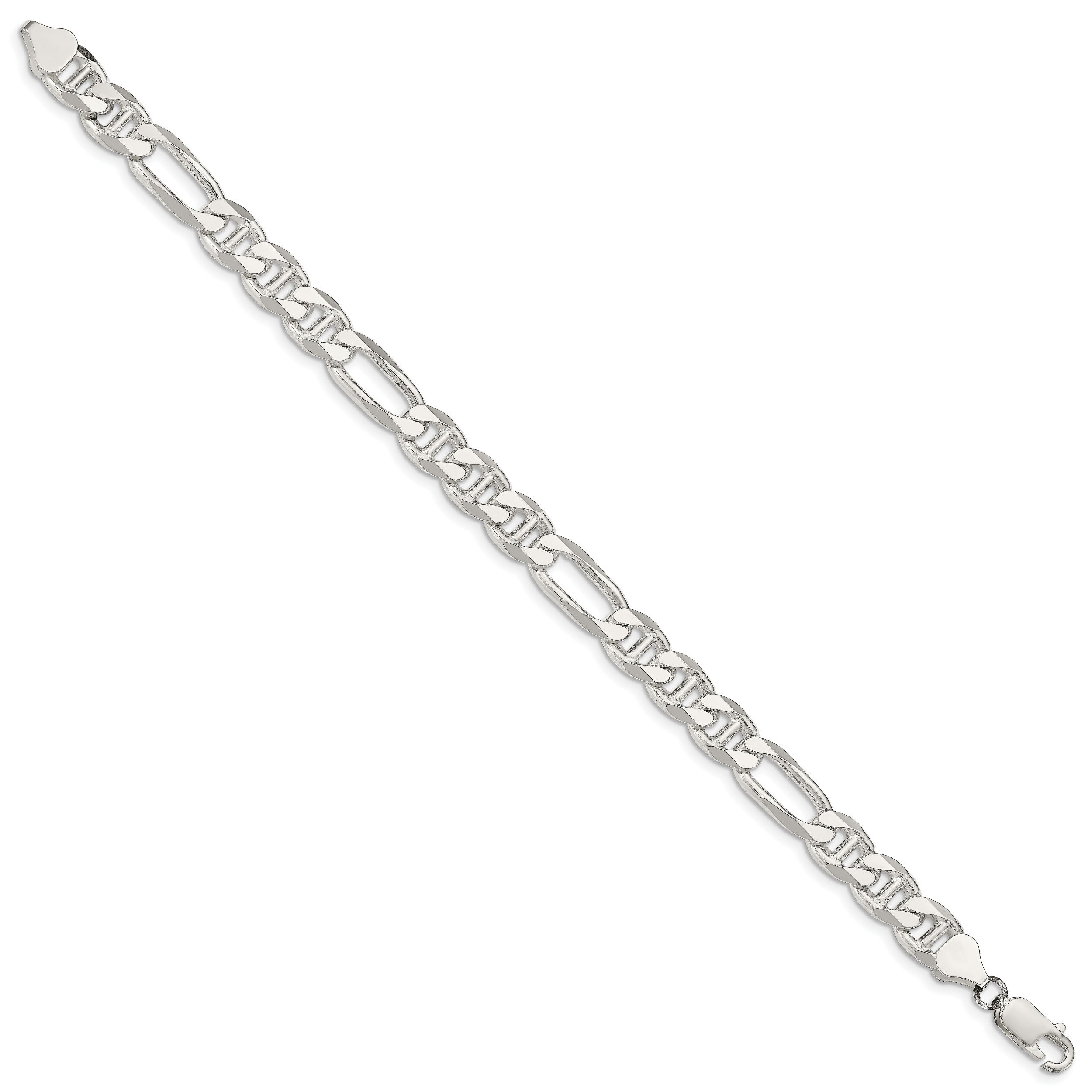 Sterling Silver 8.25mm Figaro Anchor Chain Secondary image
