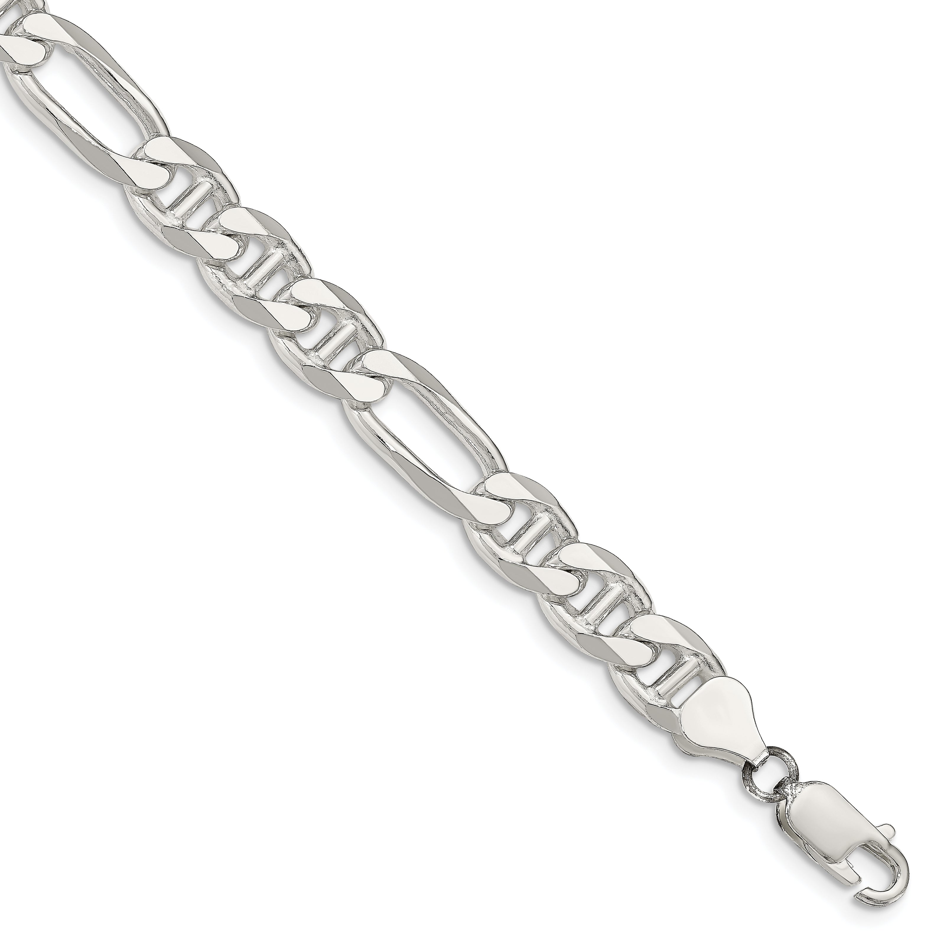 Sterling Silver 8.25mm Figaro Anchor Chain Main image
