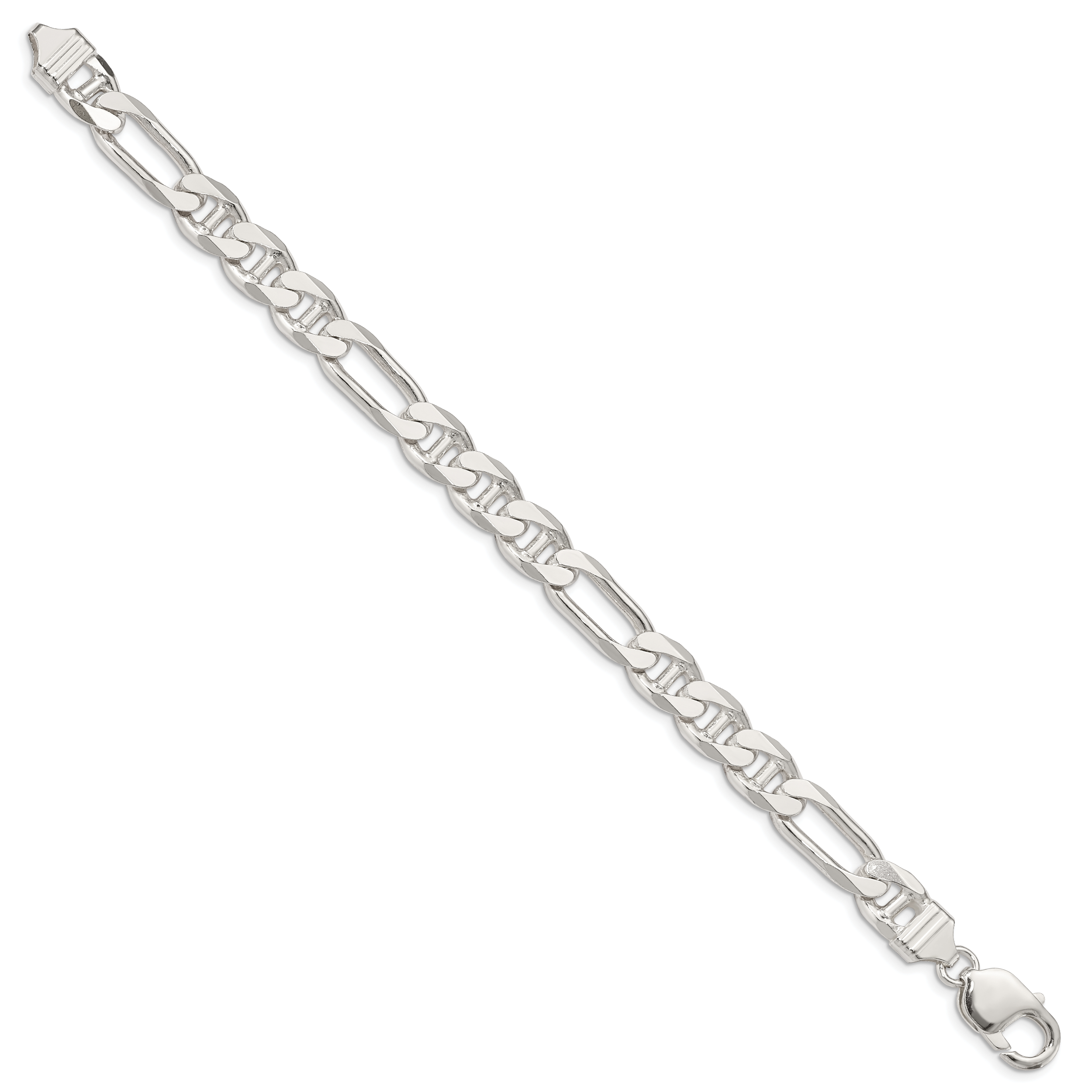 Sterling Silver 8.75mm Figaro Anchor Chain Secondary image