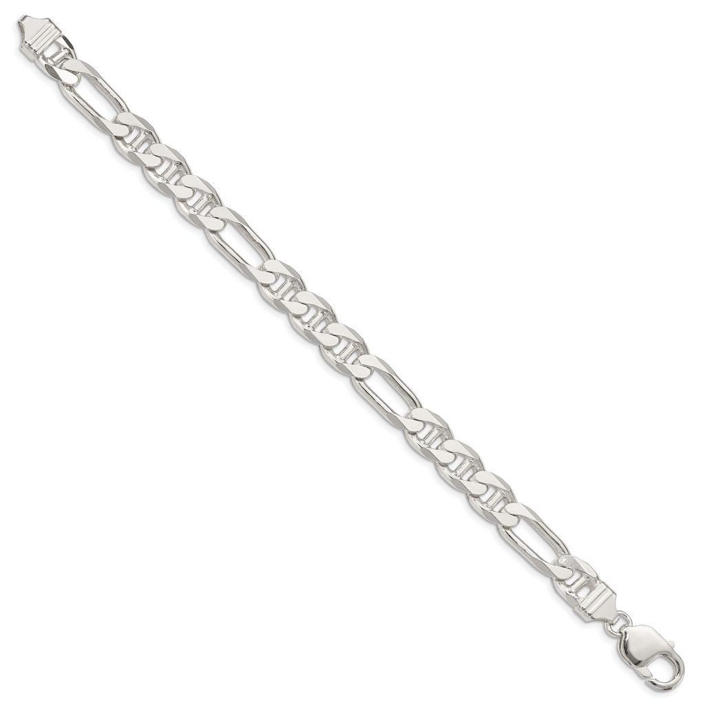 Sterling Silver 8.75mm Figaro Anchor Chain
