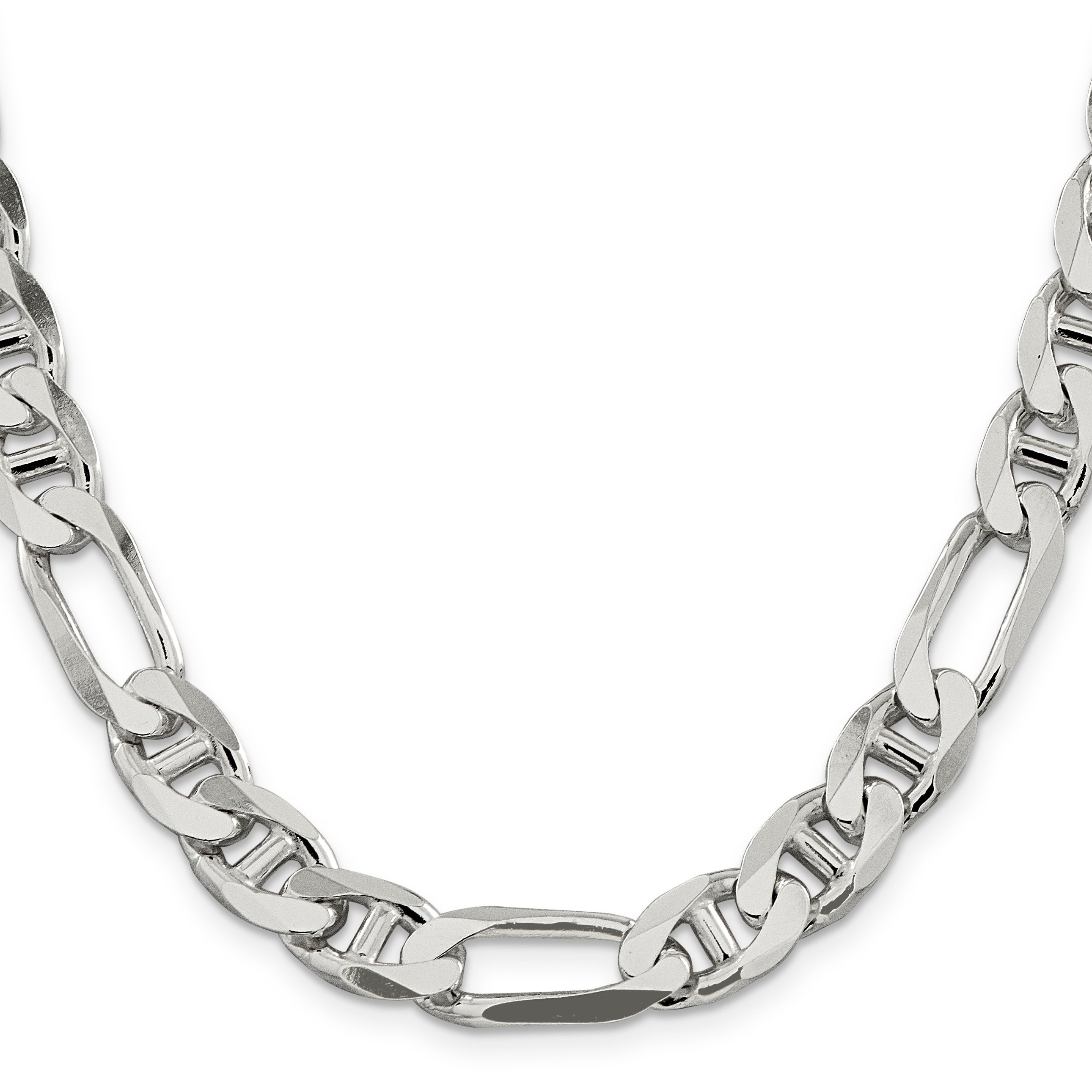 Sterling Silver 10.65mm Figaro Anchor Chain Secondary image