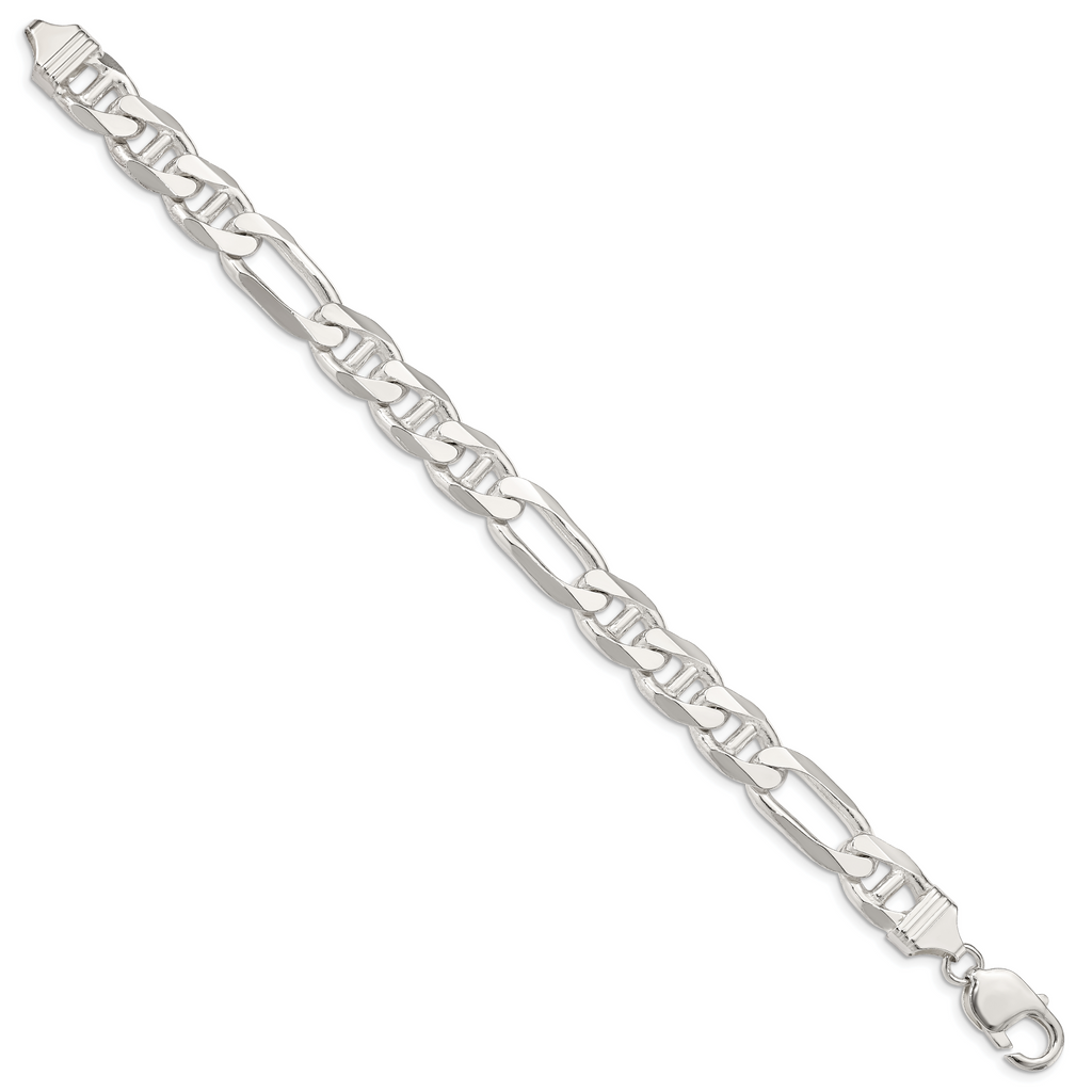 Sterling Silver Anchor Chain Necklace 10.65mm