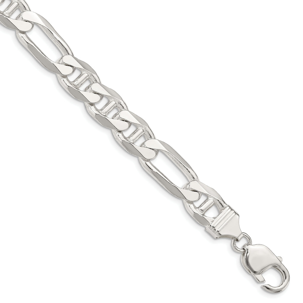 Sterling Silver Anchor Chain Necklace 10.65mm