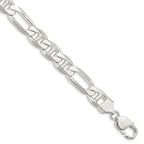 Sterling Silver Anchor Chain Necklace 10.65mm