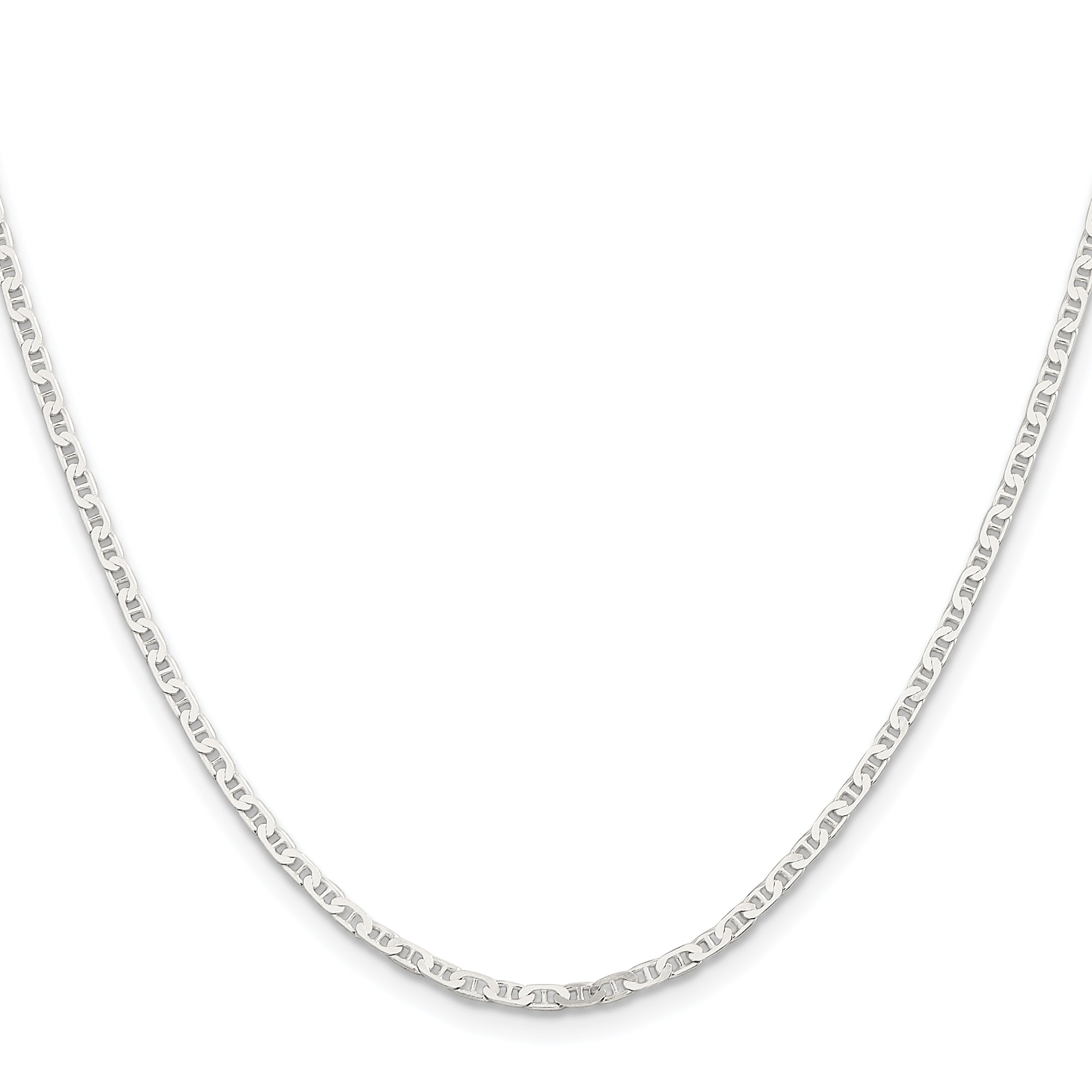 Sterling Silver Anchor Chain Necklace 2.1mm