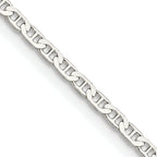 Sterling Silver Anchor Chain Necklace 2.1mm