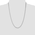 Sterling Silver Rhodium-plated 3mm Flat Anchor Chain