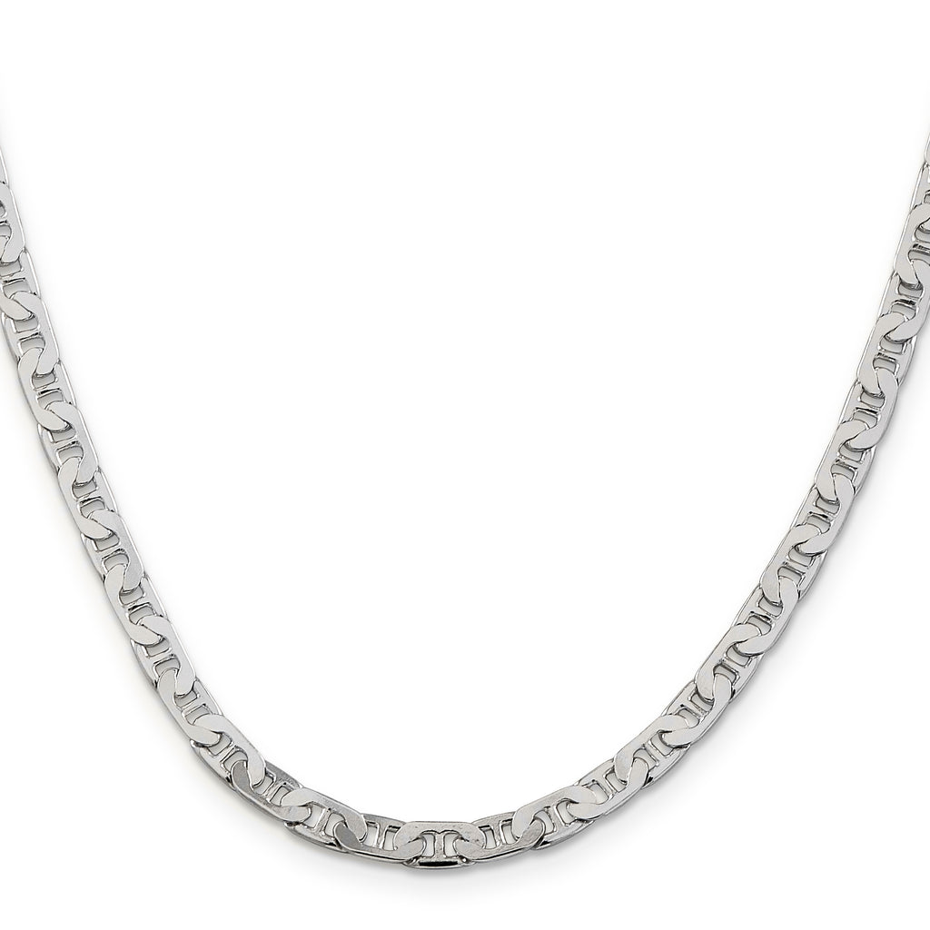 Sterling Silver Anchor Chain Necklace 4.5mm