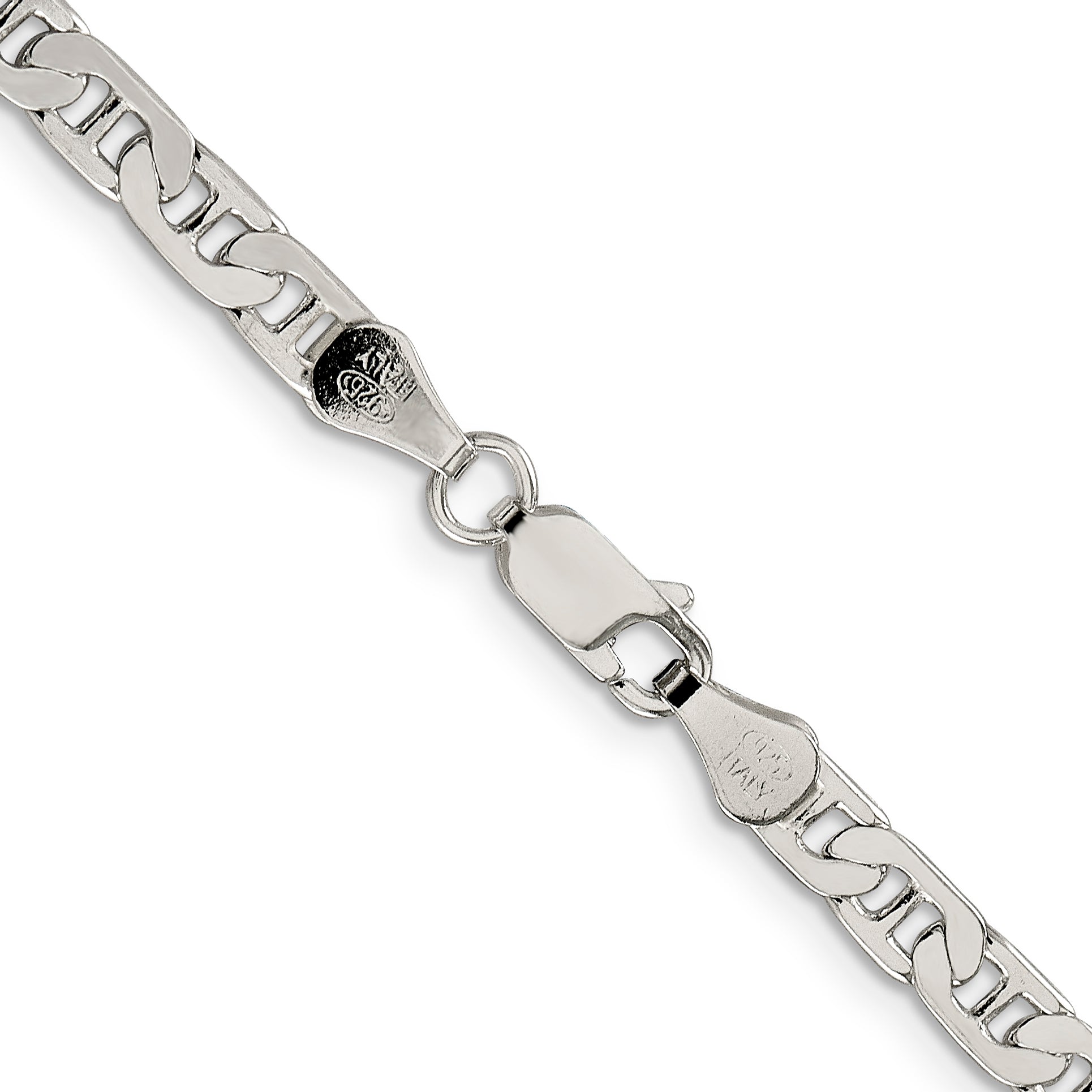 Sterling Silver Anchor Chain Necklace 4.5mm
