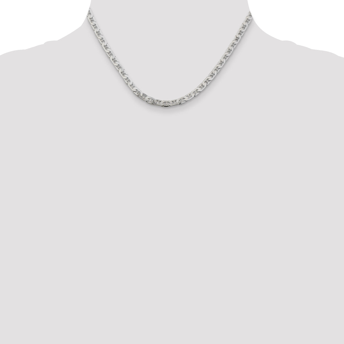 Flat Anchor Chain in Sterling Silver, 4.5mm, 7–30 Inch - Sophia Jewelers