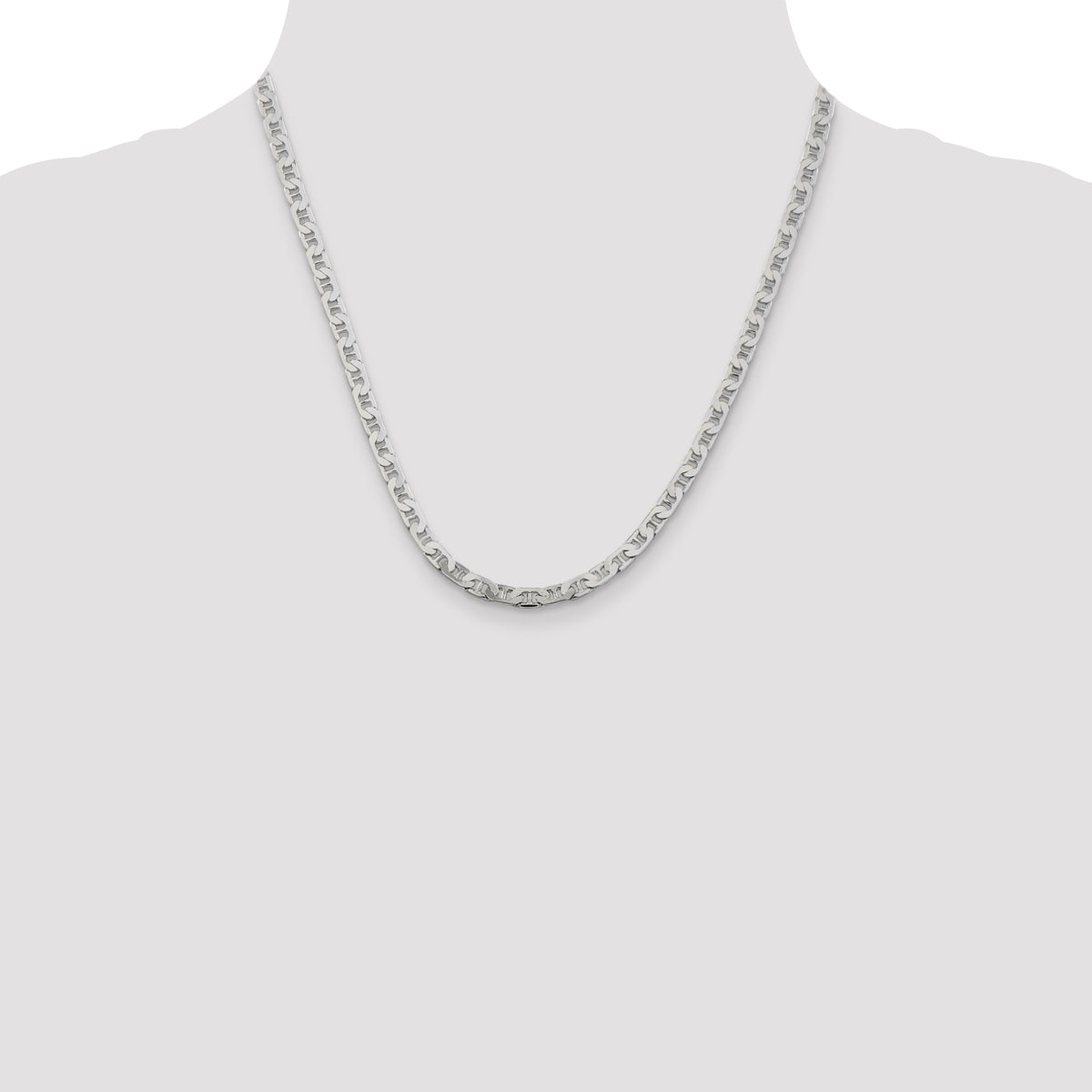 Flat Anchor Chain in Sterling Silver, 4.5mm, 7–30 Inch - Sophia Jewelers
