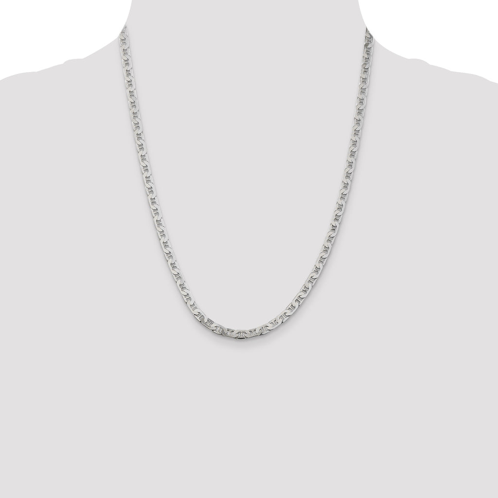 Flat Anchor Chain in Sterling Silver, 4.5mm, 7–30 Inch - Sophia Jewelers