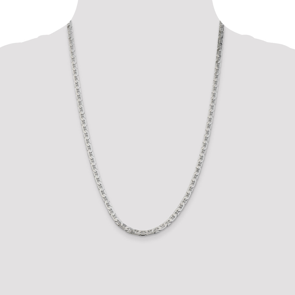 Flat Anchor Chain in Sterling Silver, 4.5mm, 7–30 Inch - Sophia Jewelers