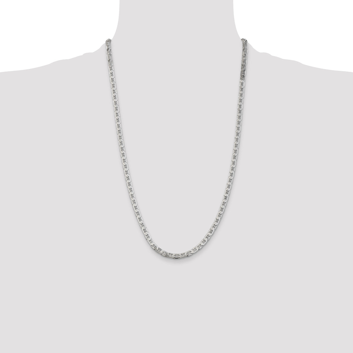 Flat Anchor Chain in Sterling Silver, 4.5mm, 7–30 Inch - Sophia Jewelers