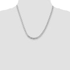 Sterling Silver Rhodium-plated 4.5mm Flat Anchor Chain