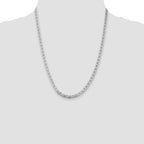 Sterling Silver Rhodium-plated 4.5mm Flat Anchor Chain