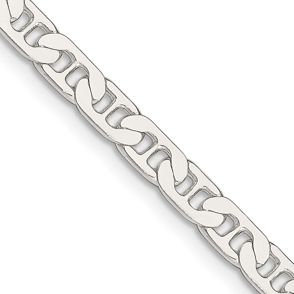 Sterling Silver Anchor Chain Necklace 4.5mm