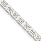 Sterling Silver Anchor Chain Necklace 4.5mm