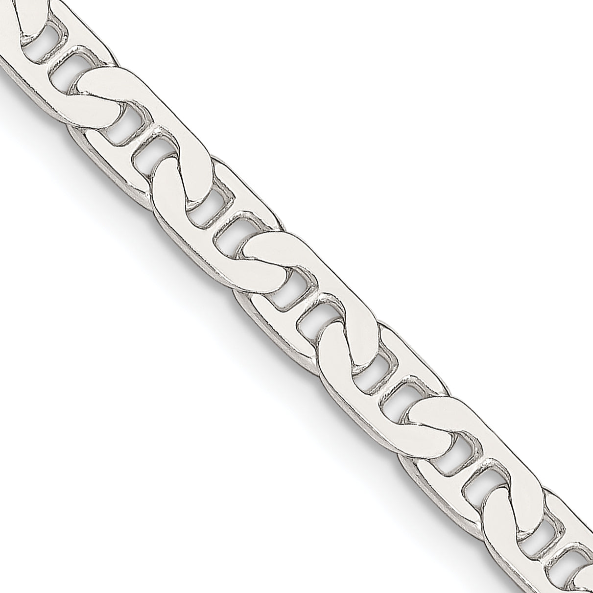 Sterling Silver Anchor Chain Necklace 4.5mm
