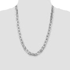 Sterling Silver Rhodium-plated 9.5mm Flat Anchor Chain