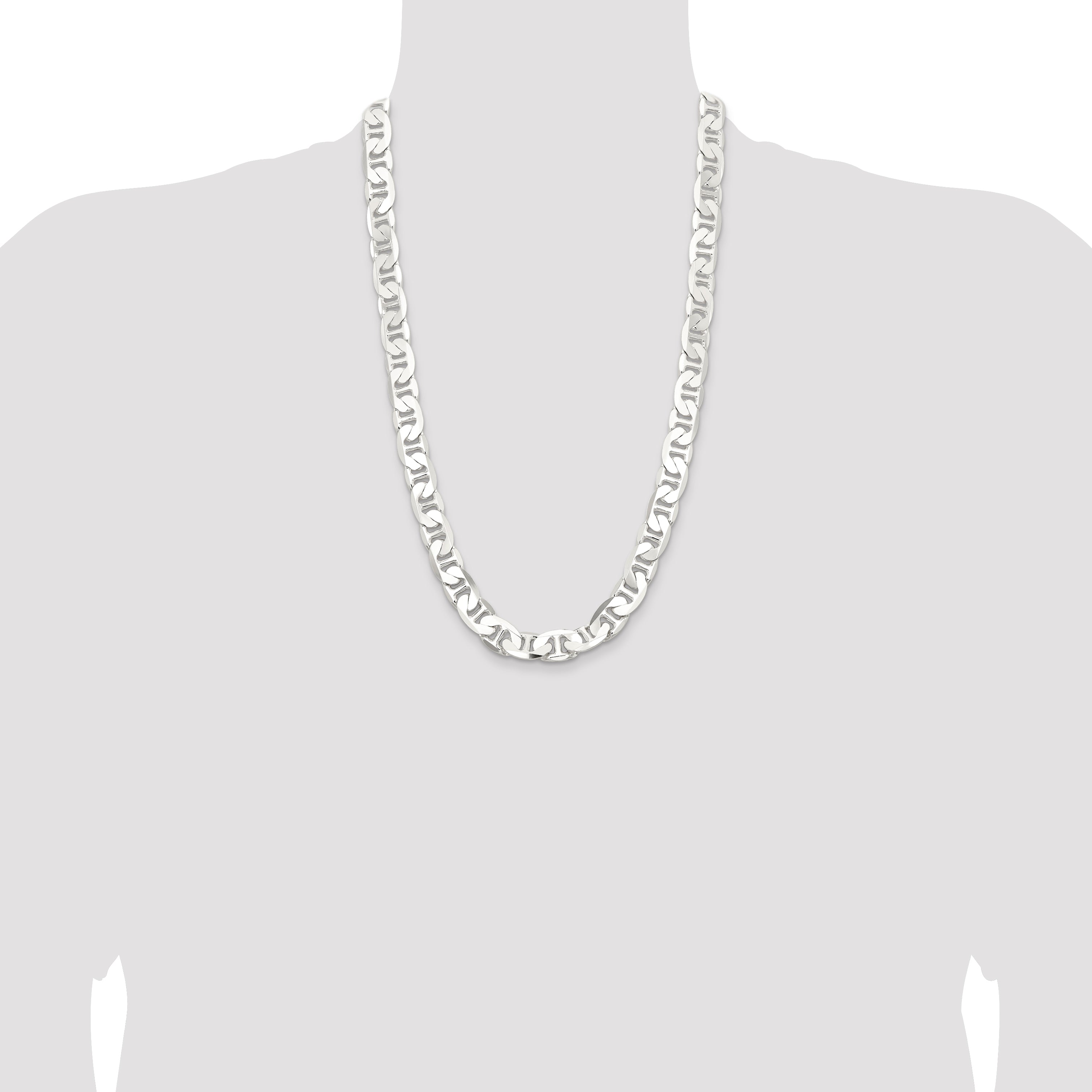 Sterling Silver 11.5mm Flat Anchor Chain