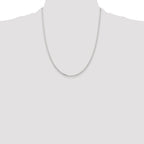 Sterling Silver 2.2mm Diamond-cut Long Link Cable Chain