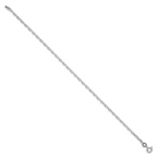 Sterling Silver Rhodium-plated 2.2mm Diamond-cut Long Link Cable Chain
