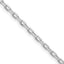 Sterling Silver Rhodium-plated 2.2mm Diamond-Cut Long Link Cable Chain