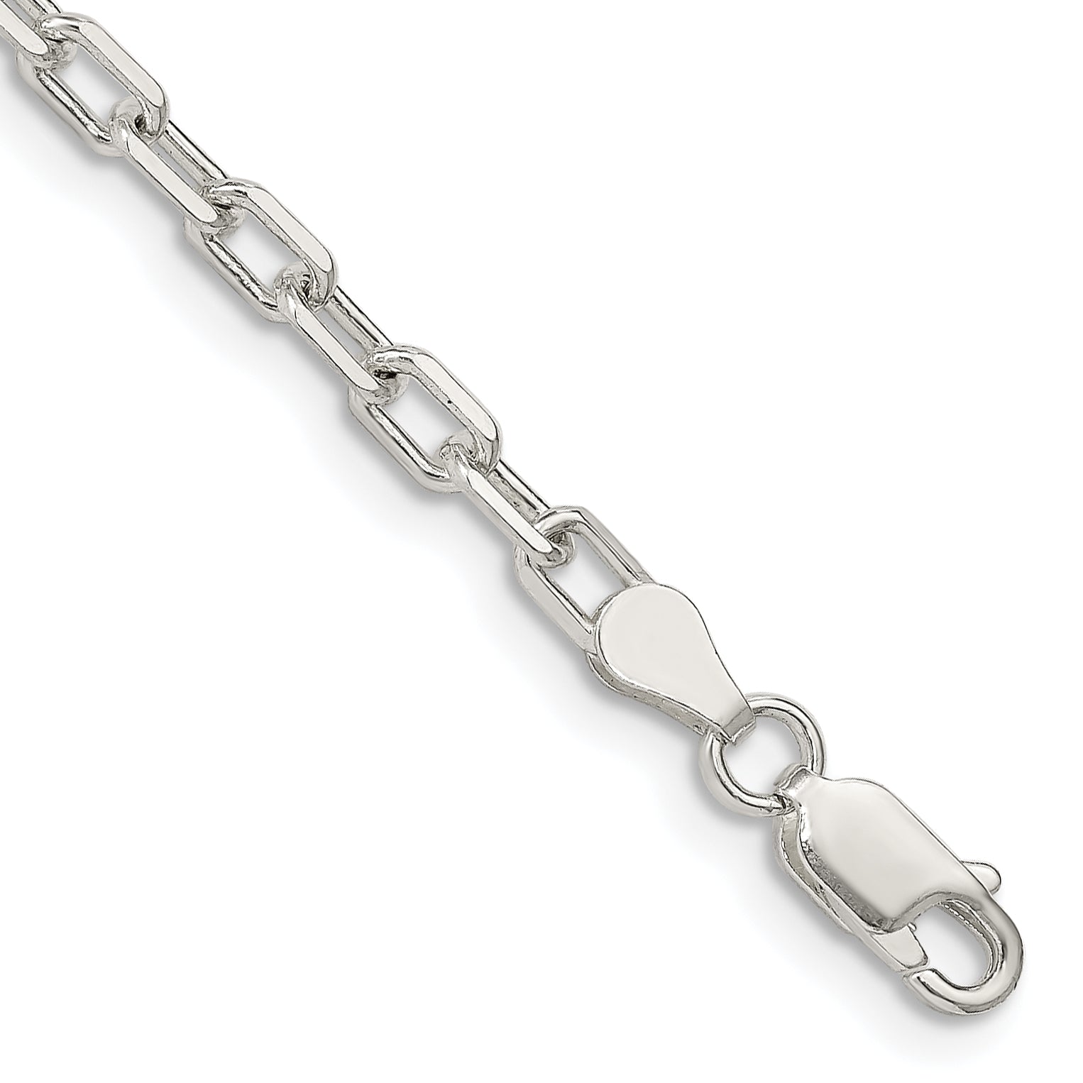 Sterling Silver 3.75mm Diamond-cut Long Link Cable Chain Main image