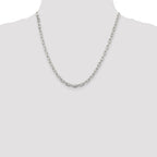 Sterling Silver 4.5mm Diamond-cut Long Link Cable Chain