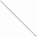Sterling Silver Rhodium-Plated Charm Bracelet