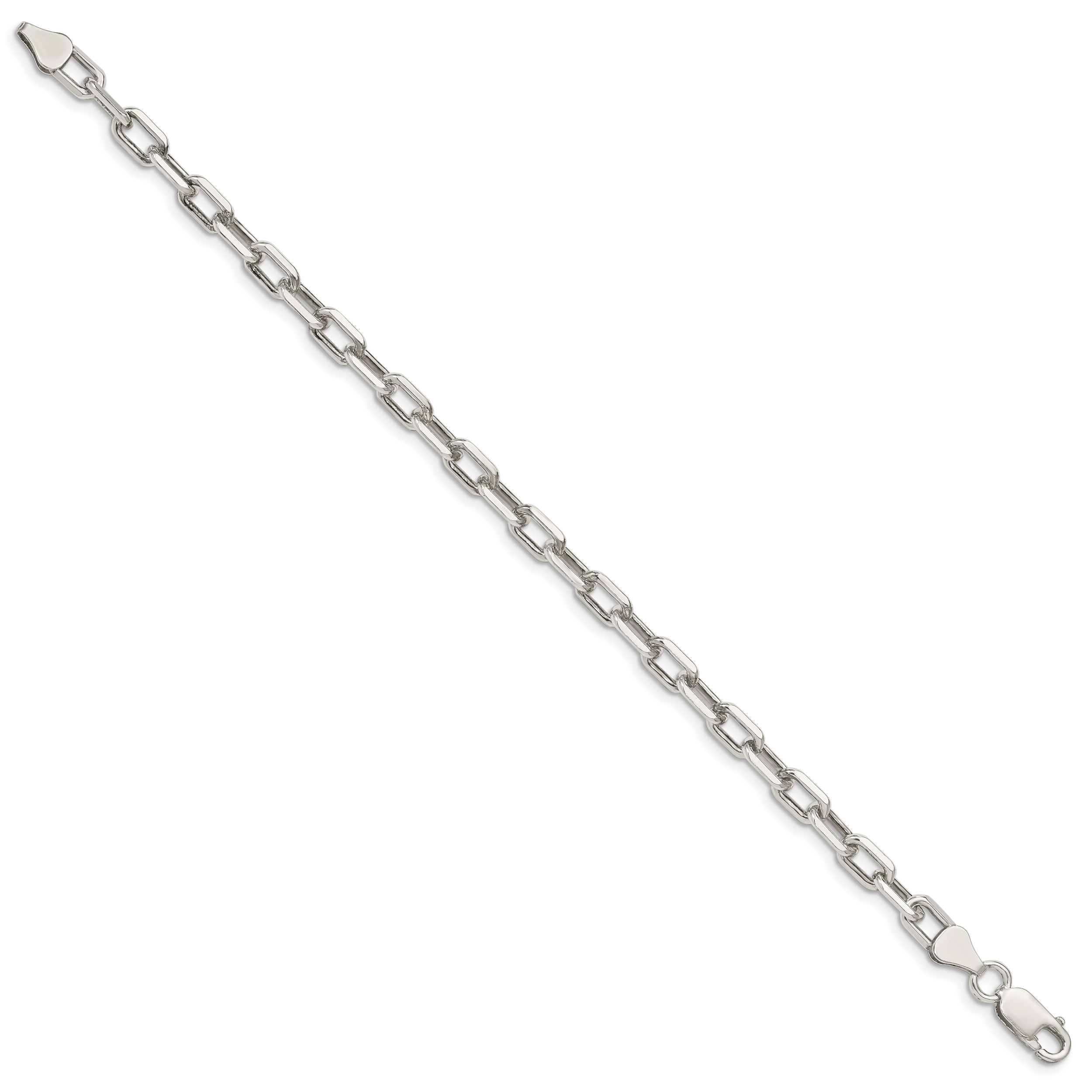 Diamond-Cut Long Link Cable Chain Bracelet in Sterling Silver Secondary image