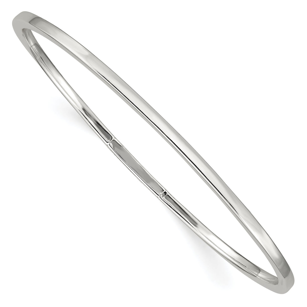 Squared Edge Slip-On Bangle Bracelet in Sterling Silver, 2mm - Sophia Jewelers Main image