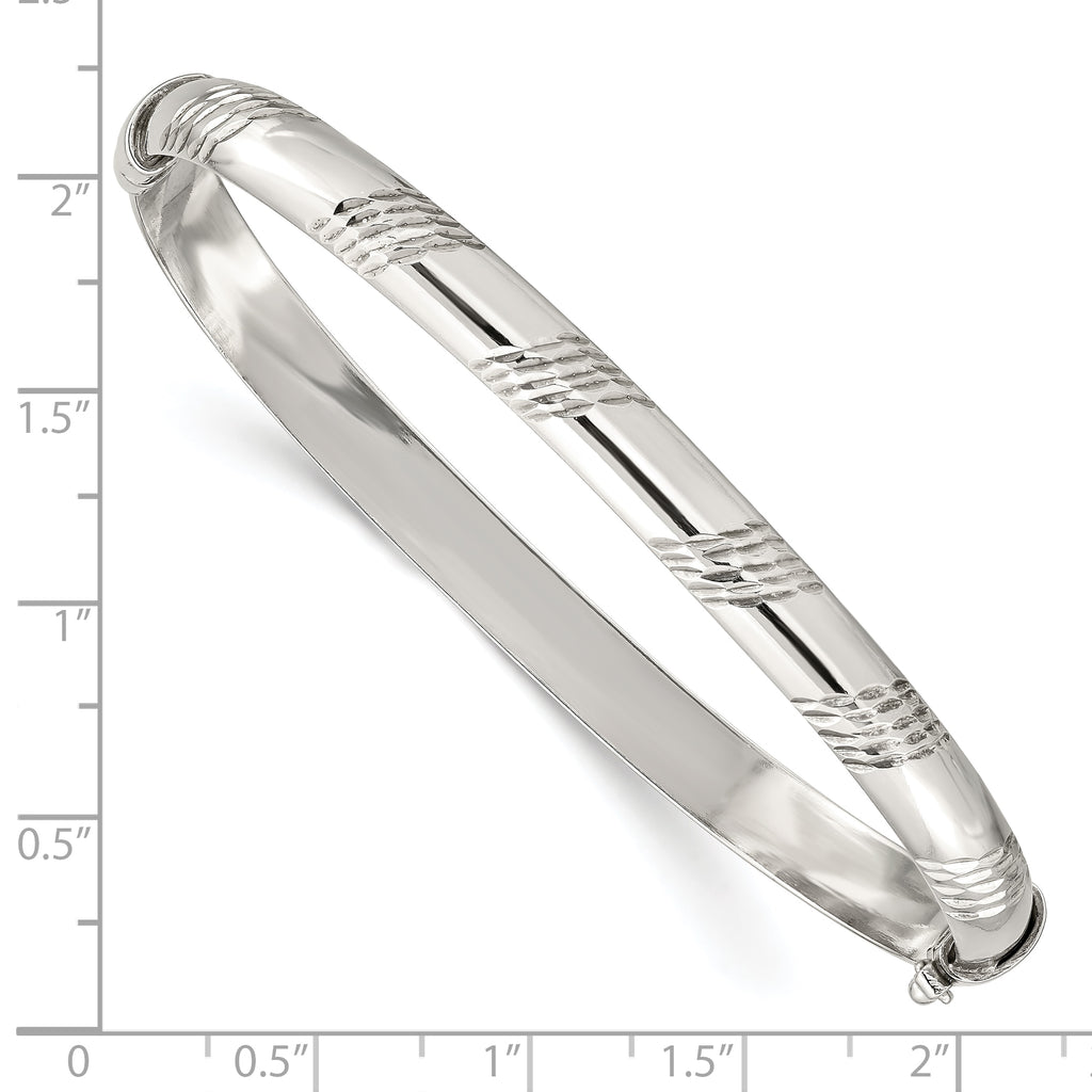 Sterling Silver D/C 6mm Bangle